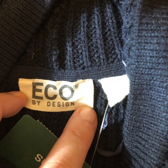 Eco by Design openwork cropped hooded sweater NWT - Picture 6 of 10